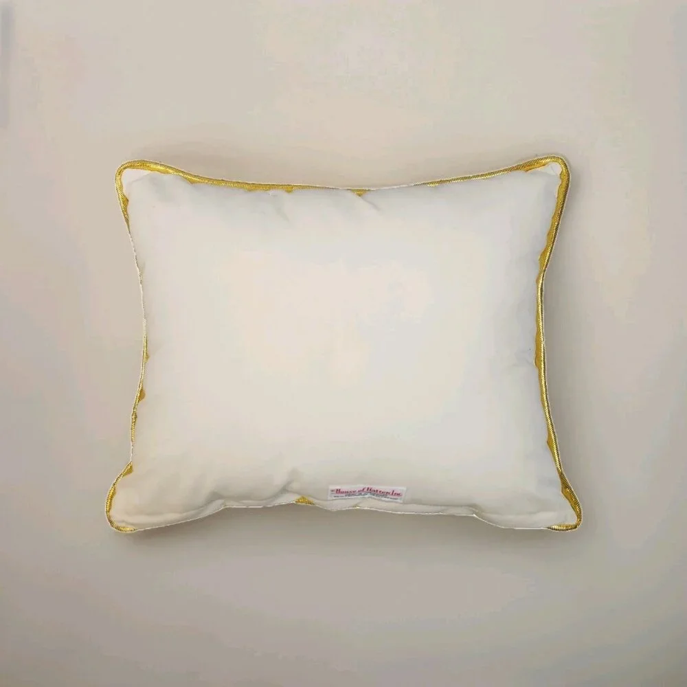 House‎ of Hatten Angel Embroidered Angels Applique Vintage Pillow 9